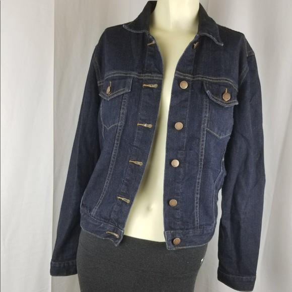 gap dark denim jacket